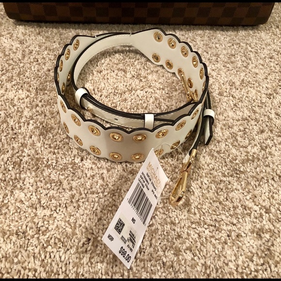 Michael Kors Shoulder strap. White & gold. NWT - Picture 6 of 6
